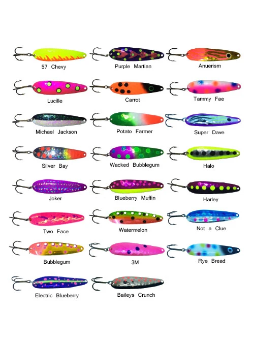 Flashback Trolling Spoons Classic Colors 3 Flashback Trolling Spoons Classic Colors